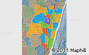 Political Map of Fianarantsoa, semi-desaturated