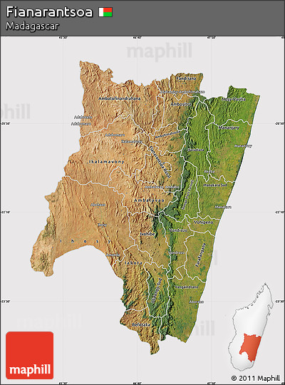 Satellite Map of Fianarantsoa, cropped outside