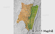 Satellite Map of Fianarantsoa, lighten, desaturated