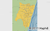 Savanna Style Map of Fianarantsoa, single color outside