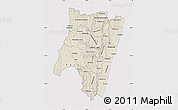 Shaded Relief Map of Fianarantsoa, cropped outside