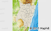 Shaded Relief Map of Fianarantsoa, physical outside