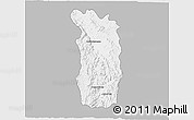 Gray 3D Map of Midongy-Sud, single color outside
