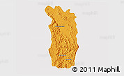 Political 3D Map of Midongy-Sud, cropped outside