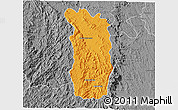 Political 3D Map of Midongy-Sud, desaturated