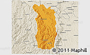 Political 3D Map of Midongy-Sud, shaded relief outside