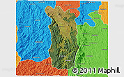 Satellite 3D Map of Midongy-Sud, political outside