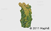 Satellite 3D Map of Midongy-Sud, single color outside