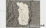 Shaded Relief 3D Map of Midongy-Sud, darken
