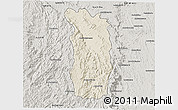 Shaded Relief 3D Map of Midongy-Sud, semi-desaturated