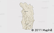 Shaded Relief 3D Map of Midongy-Sud, single color outside