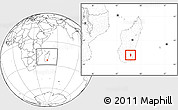 Blank Location Map of Midongy-Sud, within the entire country