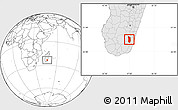 Blank Location Map of Midongy-Sud, highlighted country