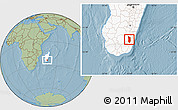 Savanna Style Location Map of Midongy-Sud, highlighted country, hill shading