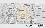 Shaded Relief Panoramic Map of Midongy-Sud, desaturated