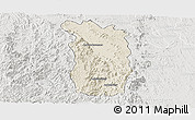 Shaded Relief Panoramic Map of Midongy-Sud, lighten, semi-desaturated