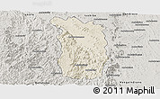 Shaded Relief Panoramic Map of Midongy-Sud, semi-desaturated
