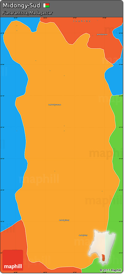 Political Simple Map of Midongy-Sud