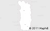 Silver Style Simple Map of Midongy-Sud, cropped outside