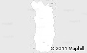 Silver Style Simple Map of Midongy-Sud