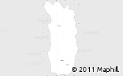 Silver Style Simple Map of Midongy-Sud, single color outside