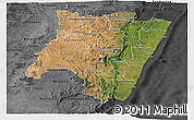 Satellite Panoramic Map of Fianarantsoa, darken, desaturated