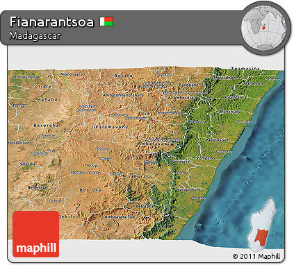 Satellite Panoramic Map of Fianarantsoa