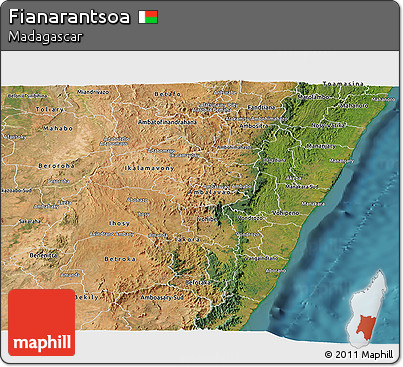 Satellite Panoramic Map of Fianarantsoa