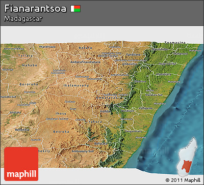 Satellite Panoramic Map of Fianarantsoa