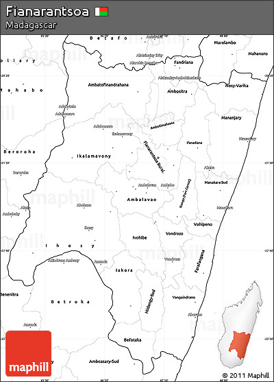 Blank Simple Map of Fianarantsoa