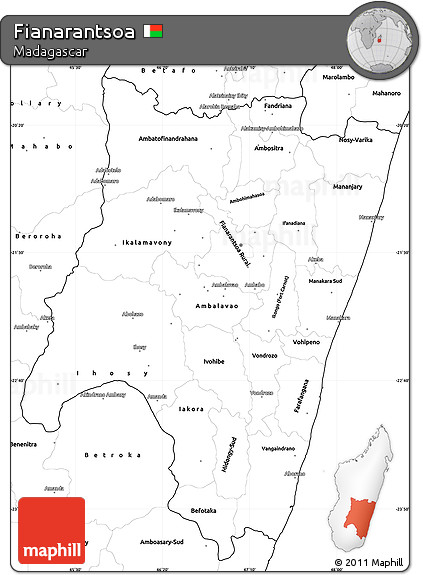 Blank Simple Map of Fianarantsoa