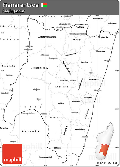 Blank Simple Map of Fianarantsoa