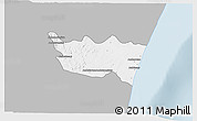 Gray 3D Map of Vohipeno, single color outside