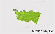 Physical 3D Map of Vohipeno, cropped outside