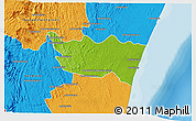 Physical 3D Map of Vohipeno, political outside