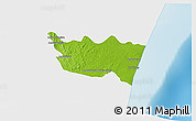 Physical 3D Map of Vohipeno, single color outside