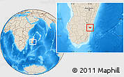 Shaded Relief Location Map of Vohipeno