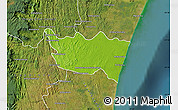Physical Map of Vohipeno, satellite outside