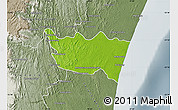Physical Map of Vohipeno, semi-desaturated