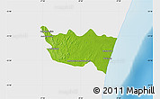Physical Map of Vohipeno, single color outside