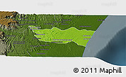 Physical Panoramic Map of Vohipeno, darken
