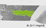Physical Panoramic Map of Vohipeno, desaturated