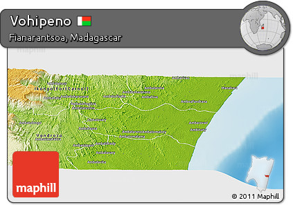 Physical Panoramic Map of Vohipeno