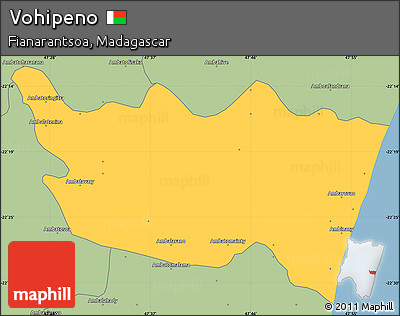 Savanna Style Simple Map of Vohipeno