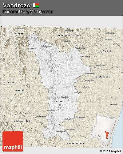 Classic Style 3D Map of Vondrozo