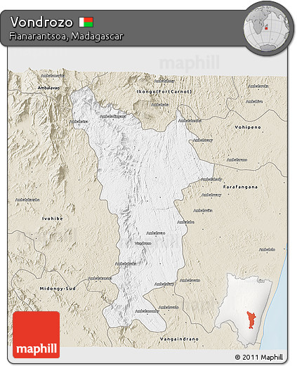 Classic Style 3D Map of Vondrozo