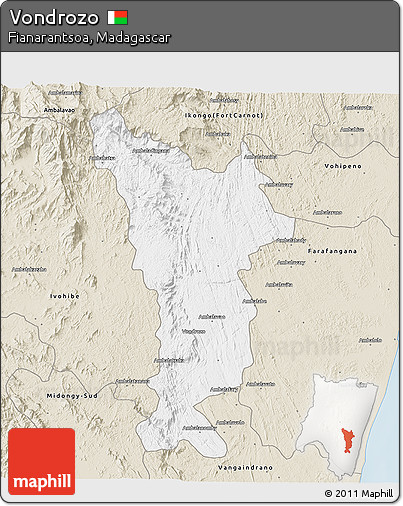 Classic Style 3D Map of Vondrozo