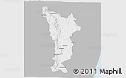 Gray 3D Map of Vondrozo, single color outside