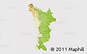 Physical 3D Map of Vondrozo, cropped outside