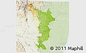Physical 3D Map of Vondrozo, lighten